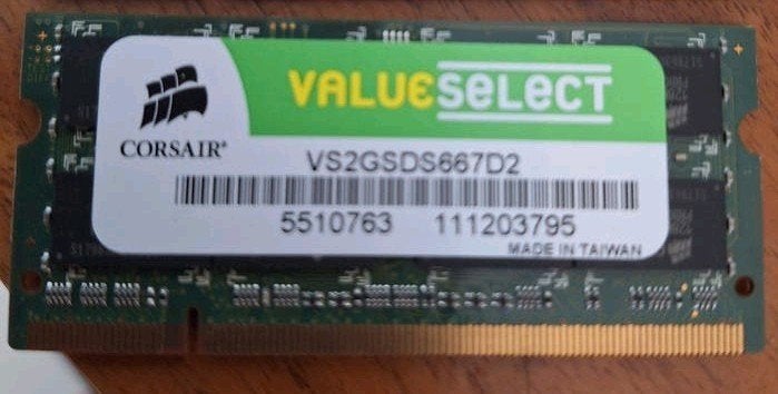 Corsair ValueSelect DDR2 RAM Geheugen (1x 2GB), Computers en Software, RAM geheugen, Gebruikt, Server, Ophalen of Verzenden, DDR2