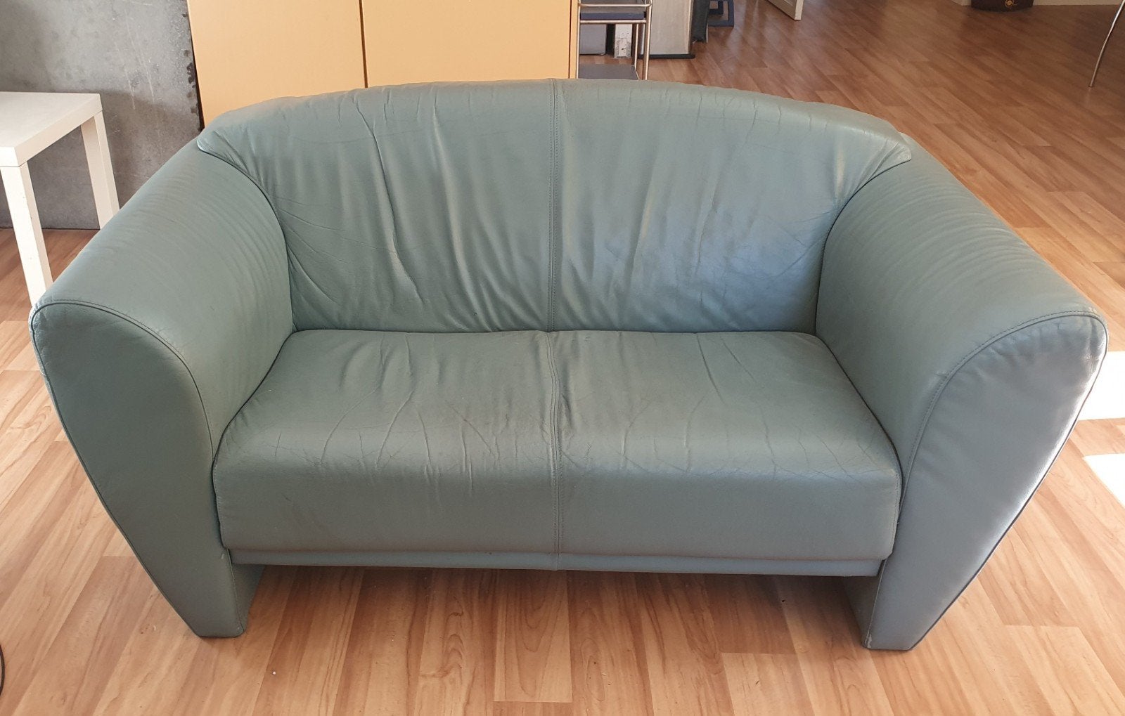 Gratis leren bank., Ophalen, Gebruikt, 75 tot 100 cm, Tweepersoons