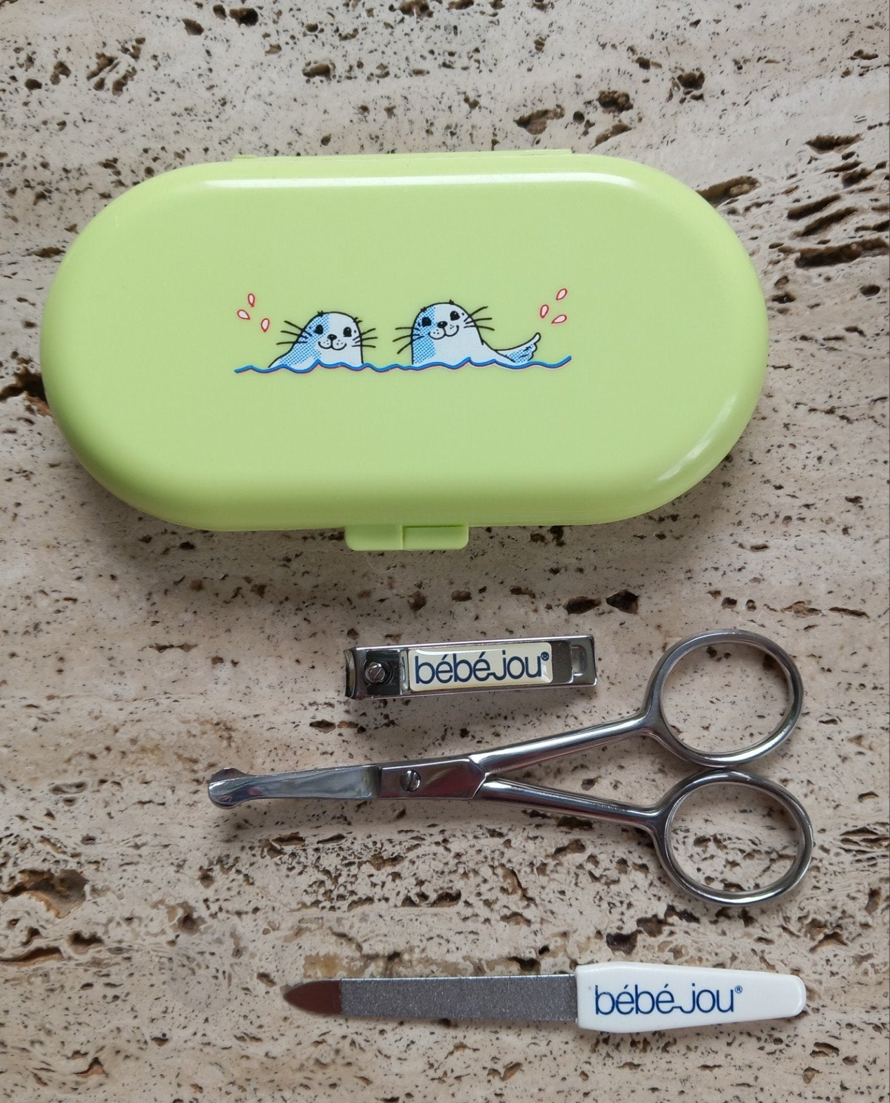 Bébé-jou manicure setje set groen zeehonden Joupy baby, Ophalen of Verzenden, Nieuw, Overige typen, Bébé-jou