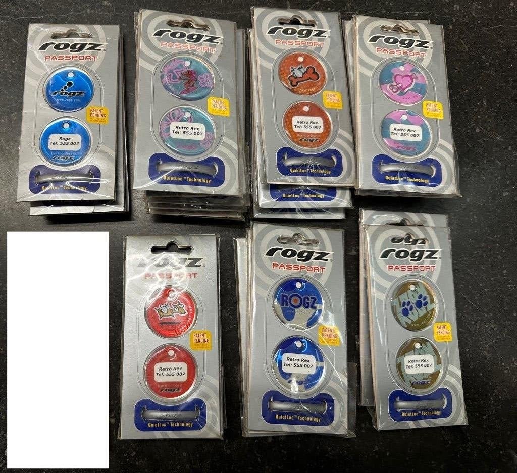 20 x Rogz for dogz hondenpenning plastic, Nieuw, Ophalen of Verzenden, Rogz 4 Dogs, Nvt