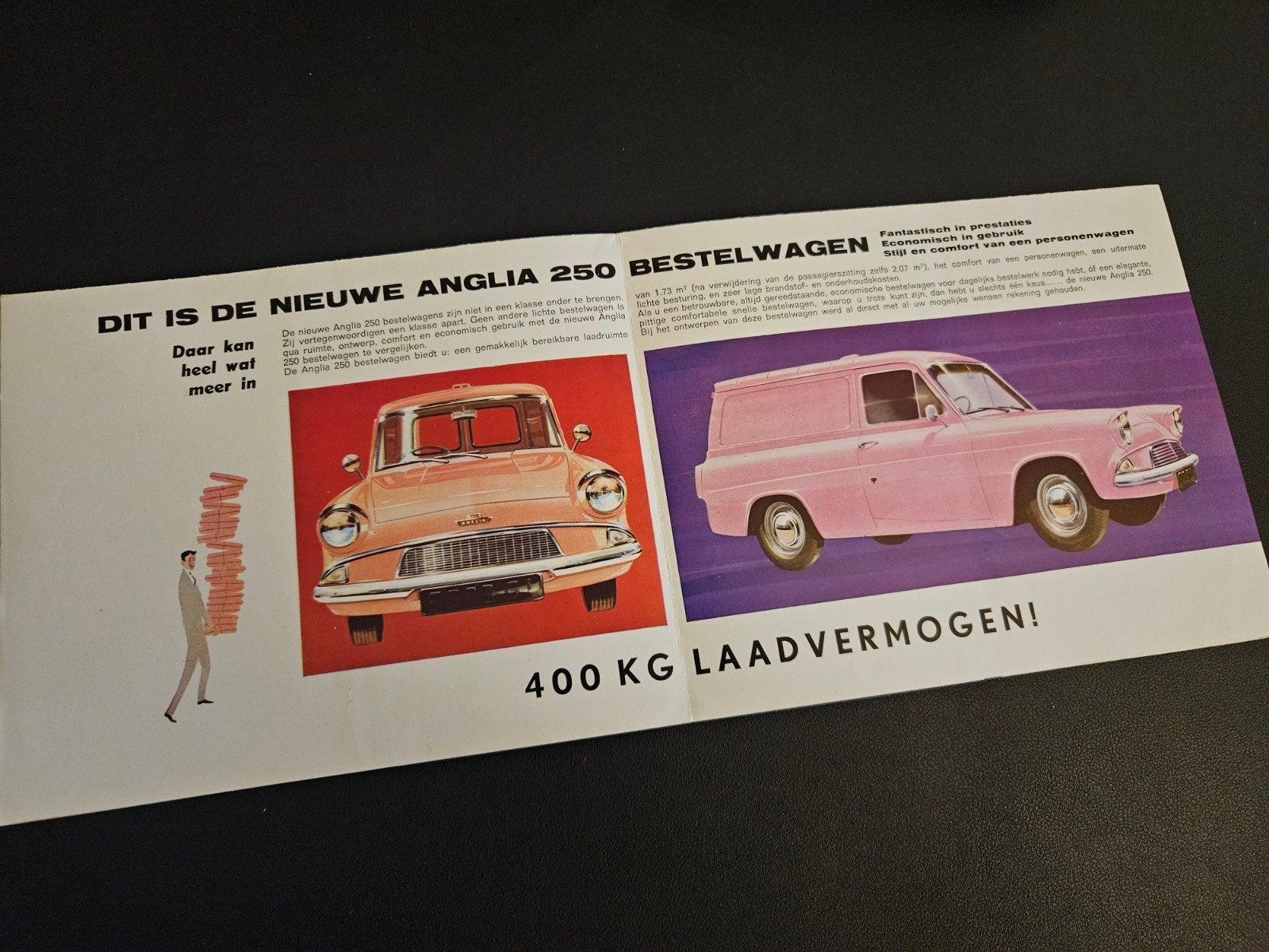 Brochure Ford Anglia 250 Bestelwagen 1961, Ophalen of Verzenden, Zo goed als nieuw, Ford