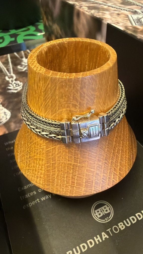 BUDDHA TO BUDDHA ARMBAND TYPE J104 D TRIPLE MINI € 249,95, Ophalen of Verzenden, Zo goed als nieuw, Zilver, Zilver