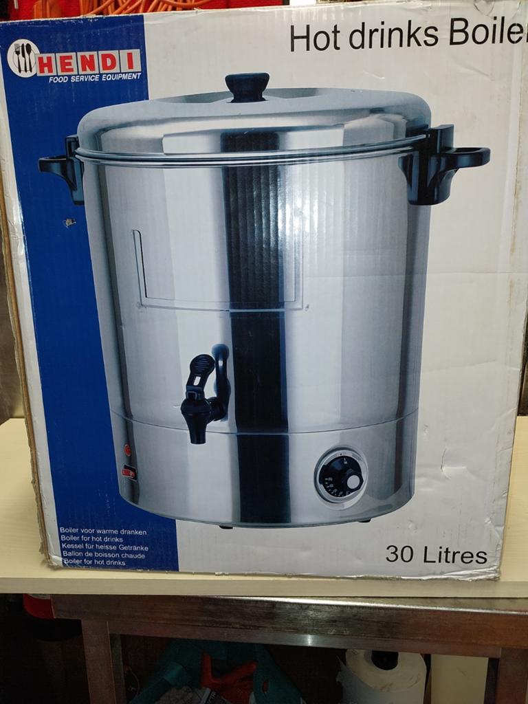 Hendi Warmdrankenketel RVS 30L - ZGAN + nieuw, Ophalen