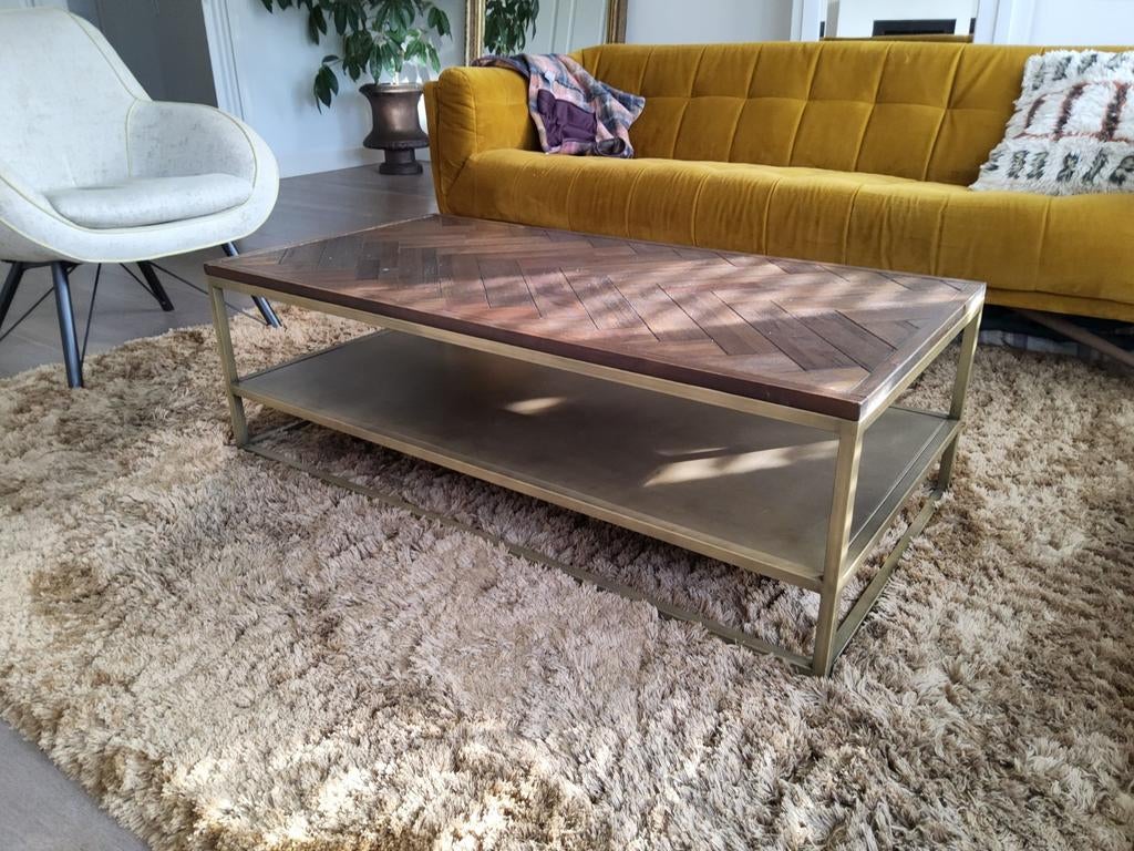 Dutchbone Salontafel en TV-meubel set, Huis en Inrichting, Overige houtsoorten, Gebruikt, 100 tot 150 cm, Ophalen of Verzenden