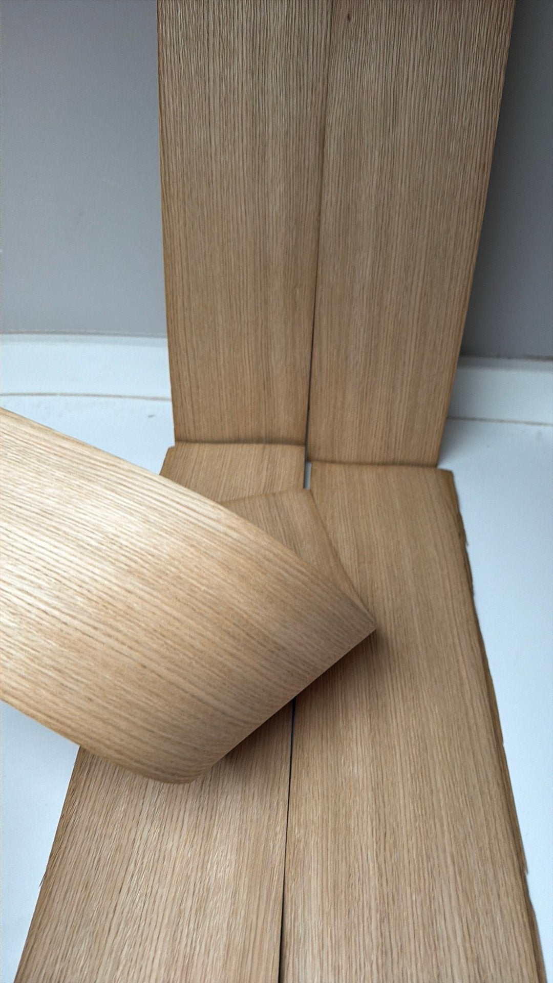 Eikenhout fineer 60x15cm 30 vellen €6, Verzenden, Nieuw, Boek, Kunst en Creatief
