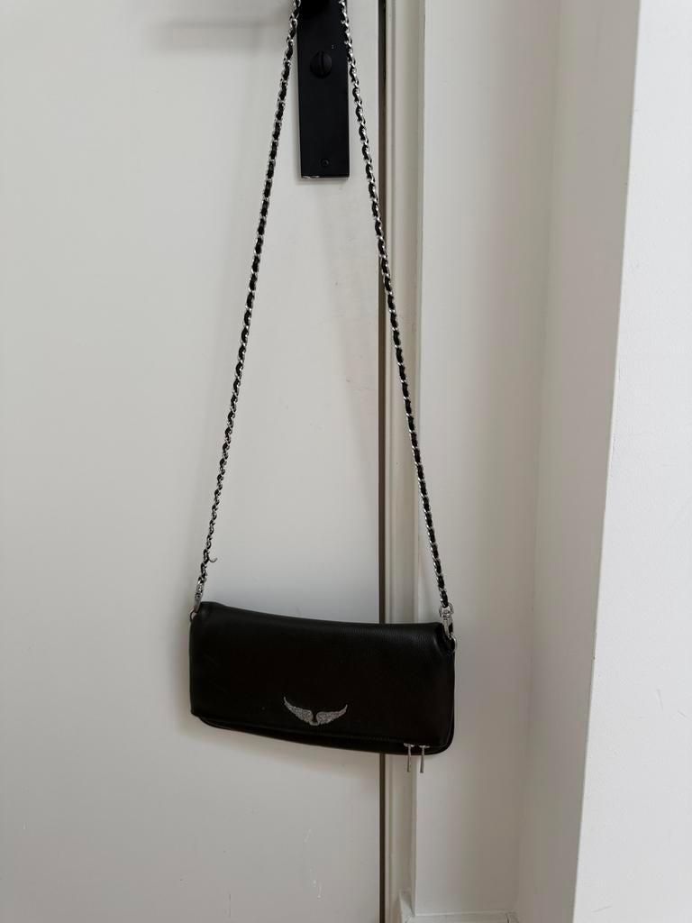 Zadig et voltaire tasje, Verzenden, Zo goed als nieuw, Zwart, Schoudertasje
