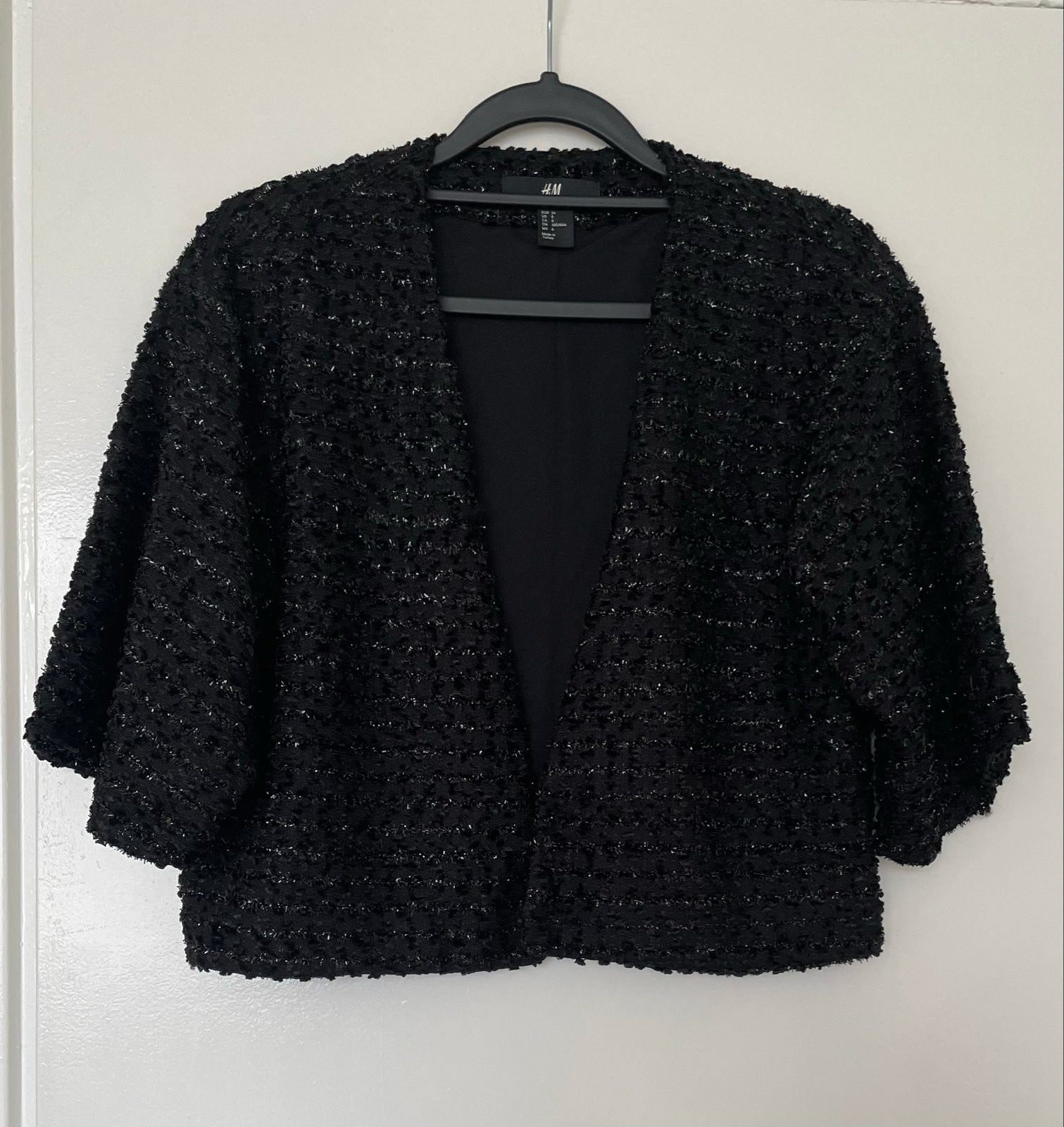 Stijlvol zwart bolero van H&M, maat M, Ophalen of Verzenden, Zo goed als nieuw, Maat 38/40 (M), Zwart