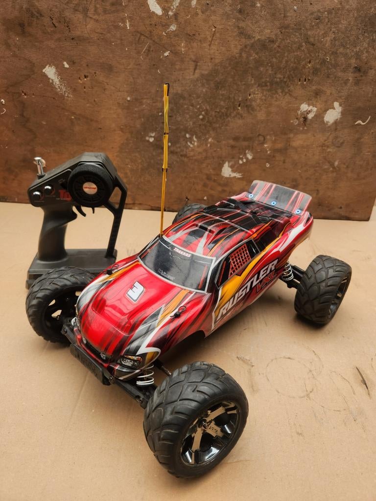 Traxxas Rustler 2WD VXL RC auto, Hobby en Vrije tijd, Modelbouw | Radiografisch | Auto's, Elektro, Gebruikt, Auto offroad, Ophalen of Verzenden