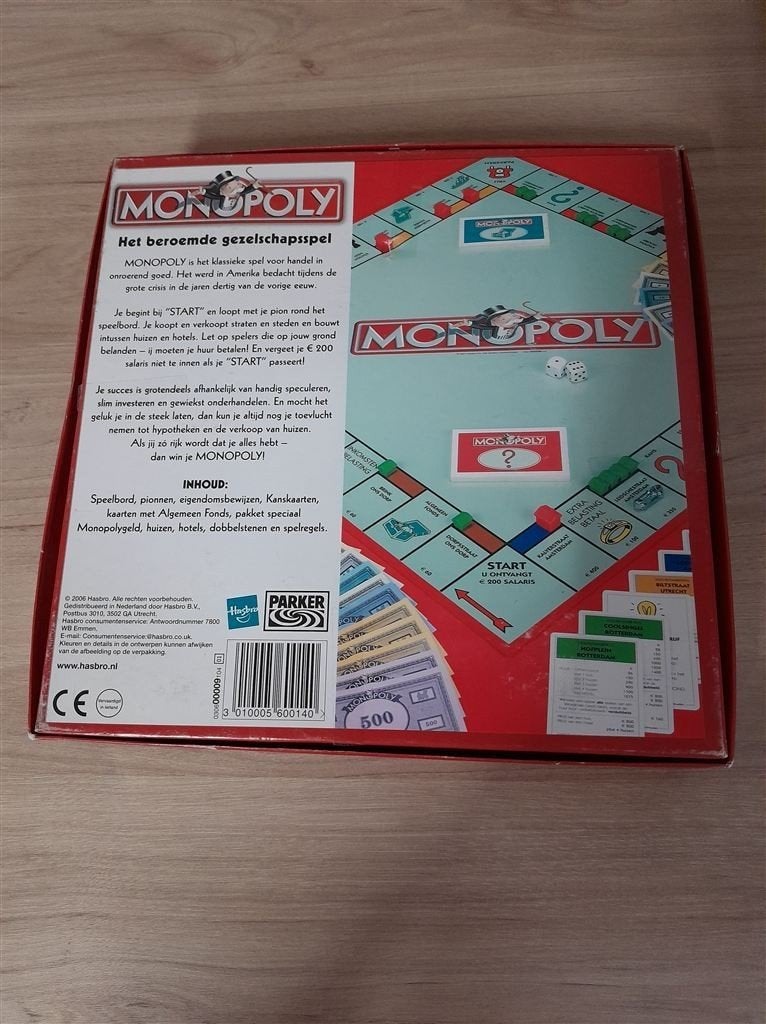 monopoly het beroemde gezelschapsspel - s1938, Verzenden, Zo goed als nieuw