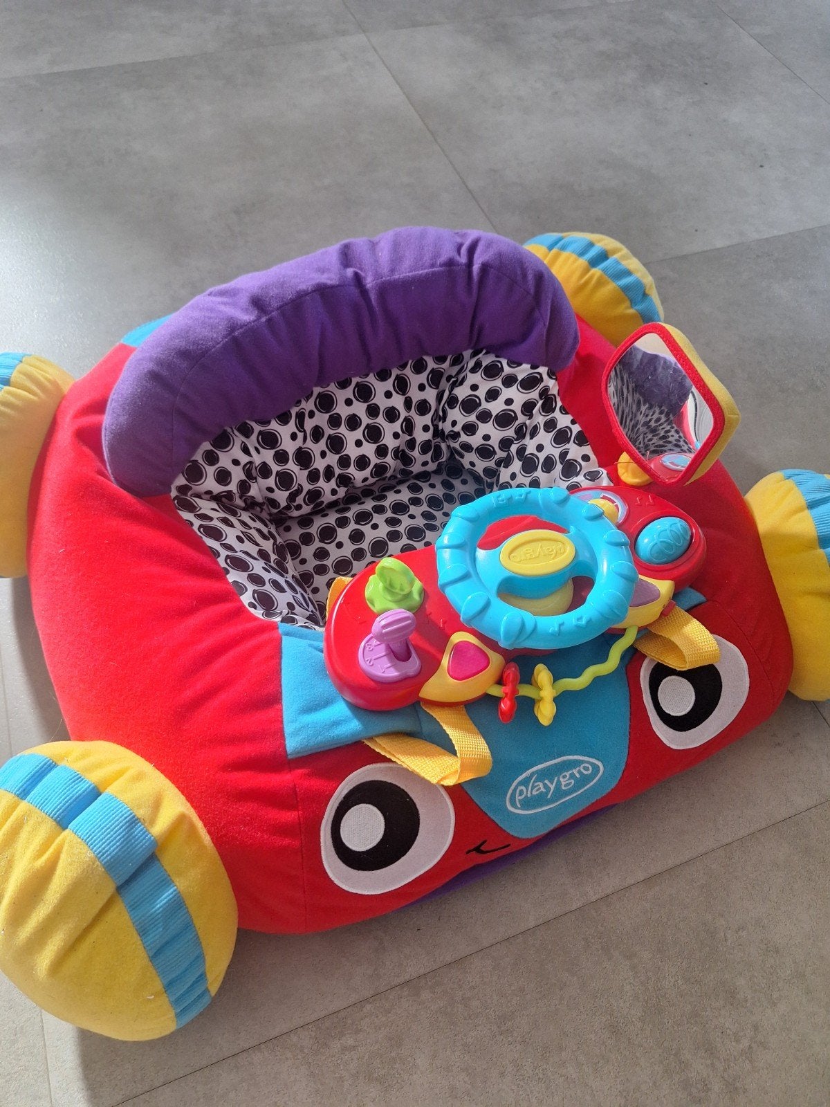 playgro zitkussen/speelauto, Ophalen of Verzenden, Gebruikt, Overige typen, Met geluid