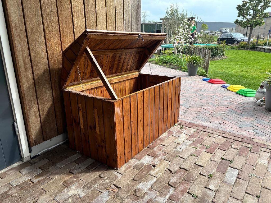 Houten kist, Gebruikt, 100 tot 150 cm, 50 tot 75 cm, Ophalen of Verzenden