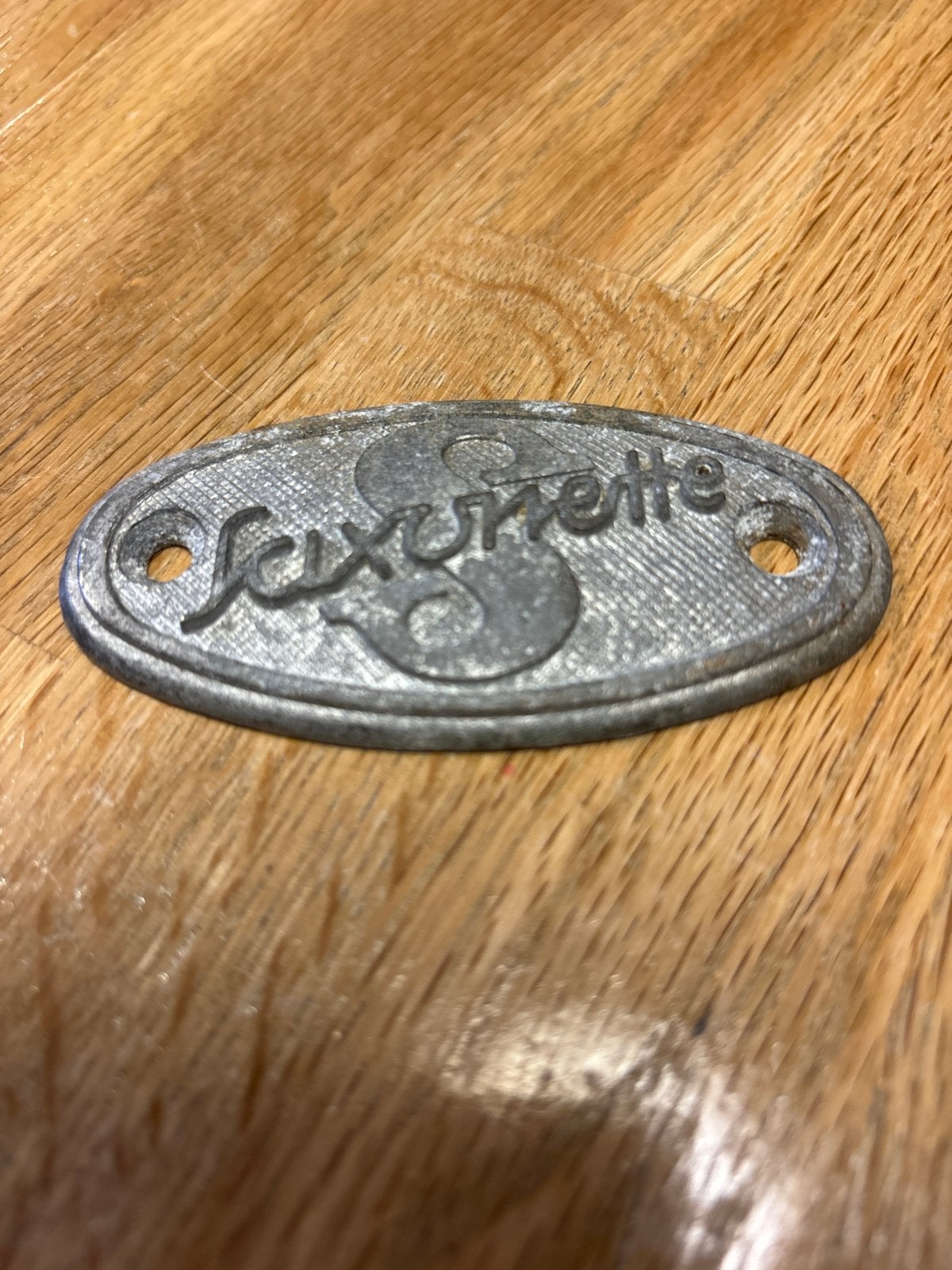 Oud Saxorette embleem / logo, Ophalen of Verzenden, Gebruikt, Overige modellen