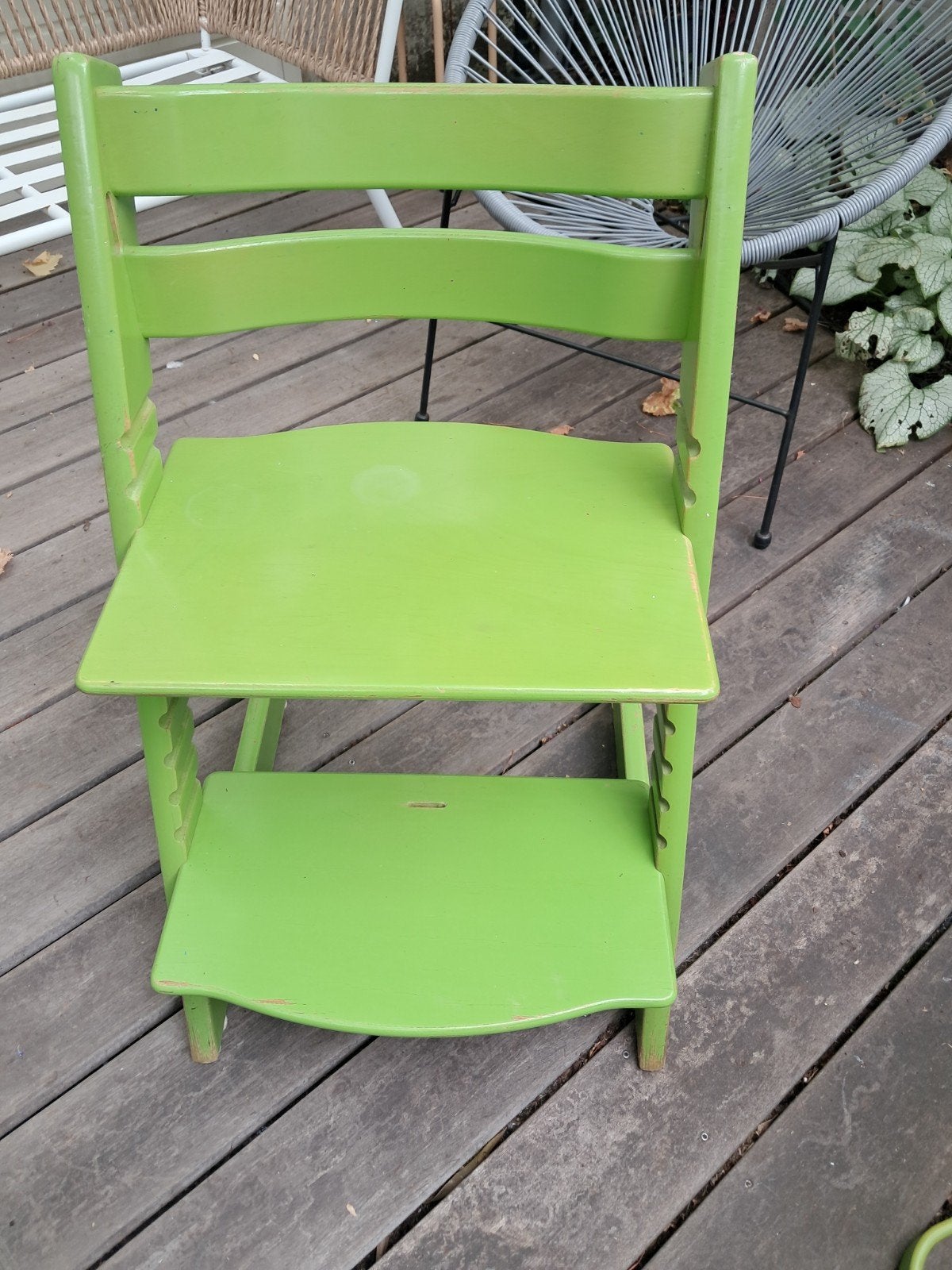 Stokke Tripp Trapp meegroeistoel - Groen, Kinderen en Baby's, Kinderstoelen, Ophalen of Verzenden, Gebruikt, Meegroeistoel, Aanschuifbaar