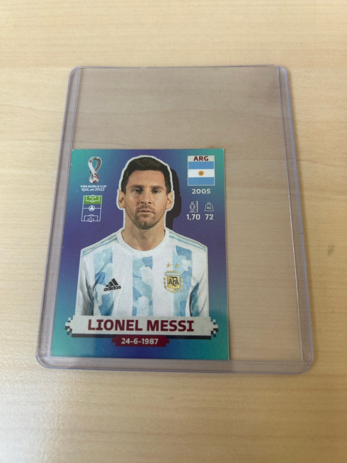 Lionel Messi Panini FIFA World Cup Qatar 2022 Spelerskaart, Ophalen of Verzenden, Zo goed als nieuw, Buitenlandse clubs, Poster, Plaatje of Sticker
