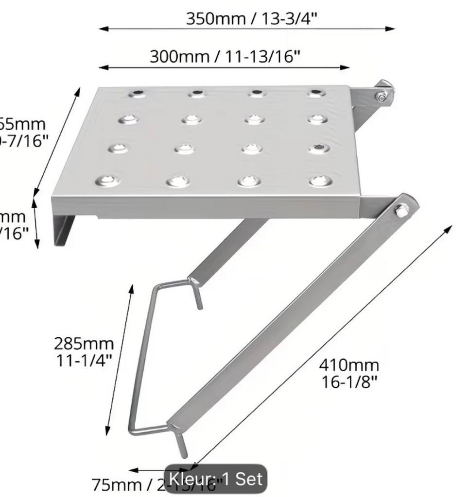 Werkplatform voor ladder of trap - 2 stuks, Doe-het-zelf en Verbouw, Ladders en Trappen, Ophalen of Verzenden, Nieuw, Opvouwbaar of Inschuifbaar
