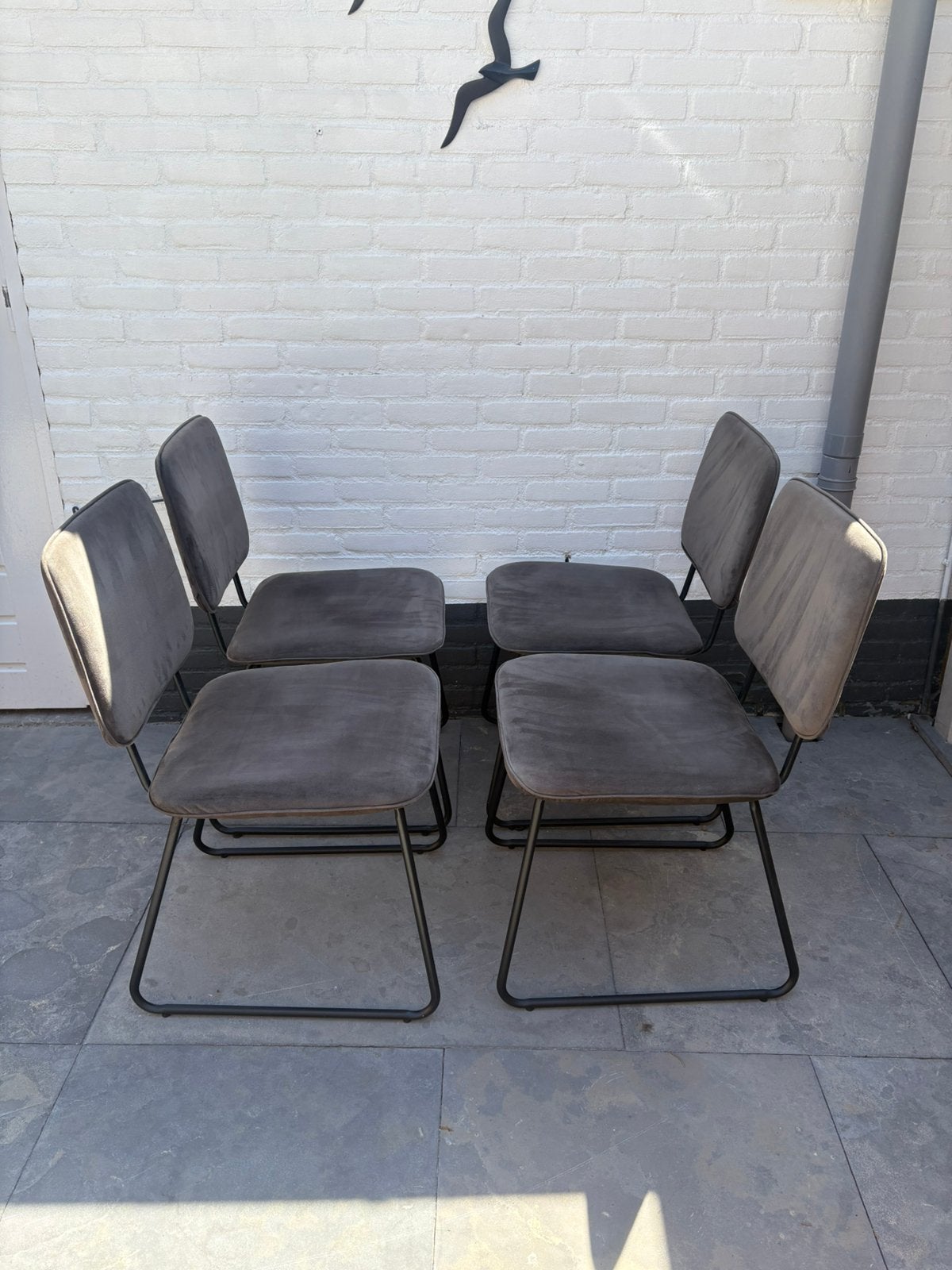 Suede stoelen, Ophalen, Gebruikt, Vier, Stof