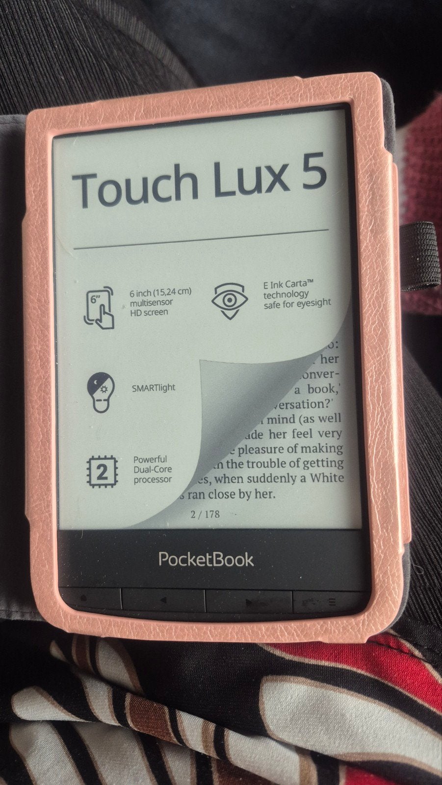 PocketBook Touch Lux 5 E-reader met 6 inch HD scherm, Computers en Software, Ophalen, 8 GB, 6 inch of minder, Zo goed als nieuw
