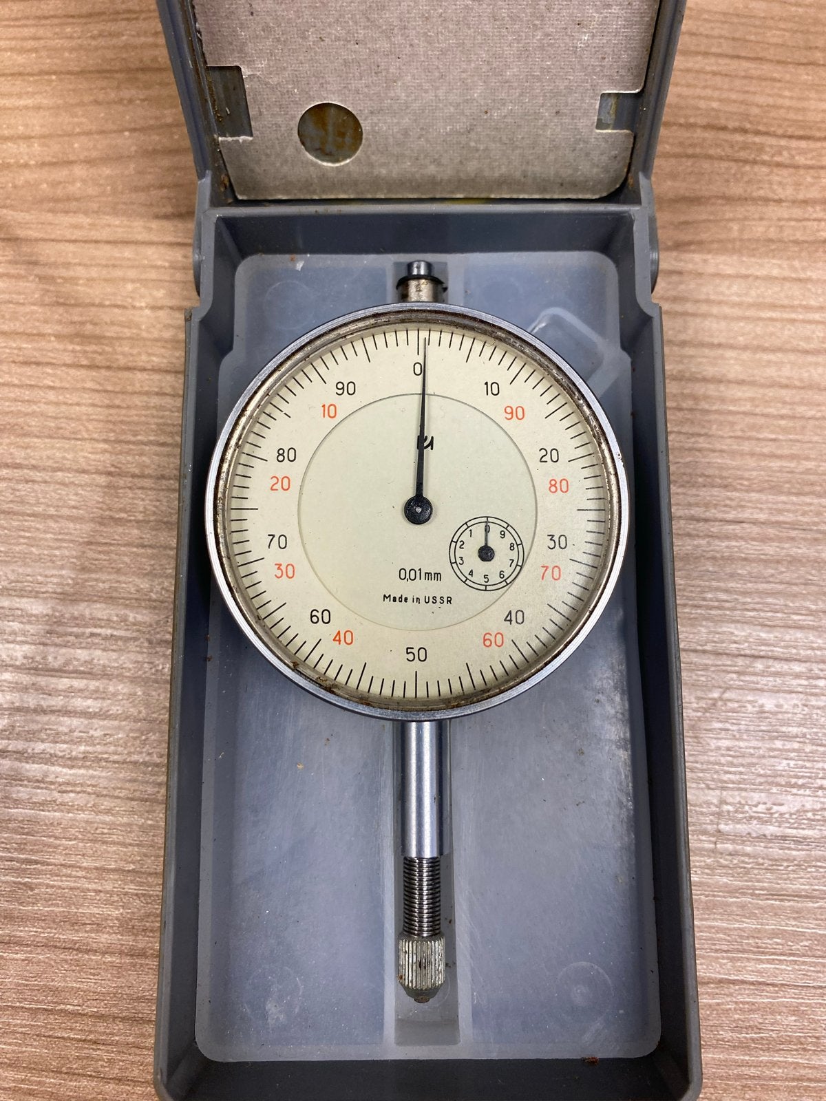 Nauwkeurige meetklok 0,01mm - Made in USSR, Ophalen of Verzenden, Gebruikt, Afstand