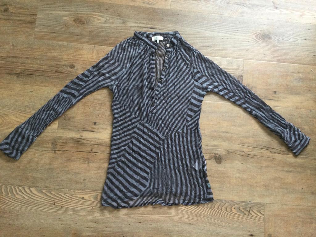 Dept blouse grijs zwart gestreept - Maat XS, Ophalen of Verzenden, Zo goed als nieuw