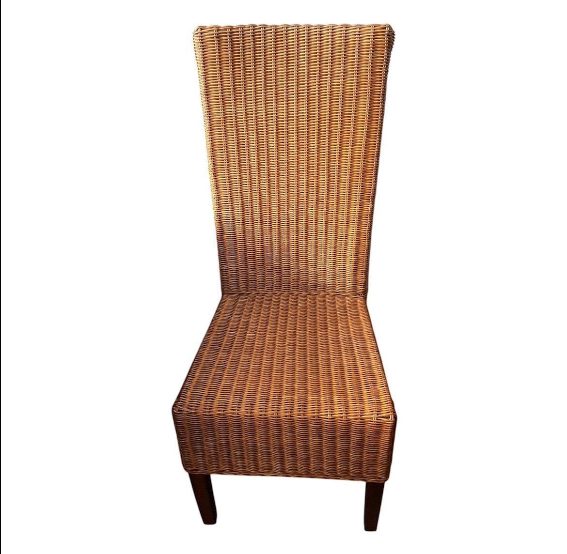 Rieten stoelen 4x • GRATIS, Huis en Inrichting, Stoelen, Ophalen, Bruin, Riet of Rotan, Zo goed als nieuw