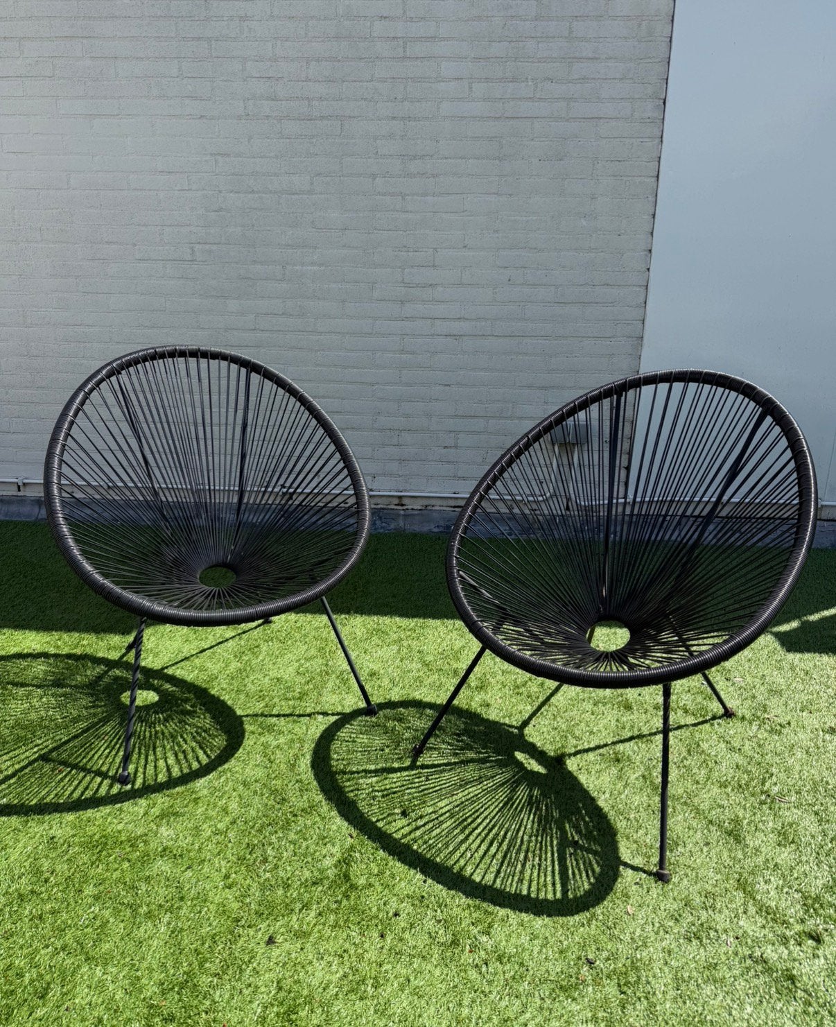 Set van 2 Acapulco stoelen - Zwart, Ophalen, Zo goed als nieuw, Kunststof