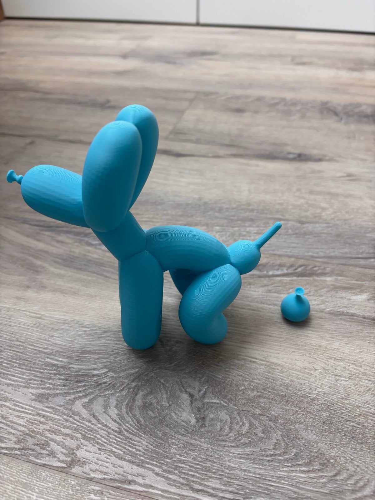 3D Blauwe ballonhond in vele kleuren leverbaar, Antiek en Kunst, Ophalen of Verzenden, Object, Blauw, Kunststof