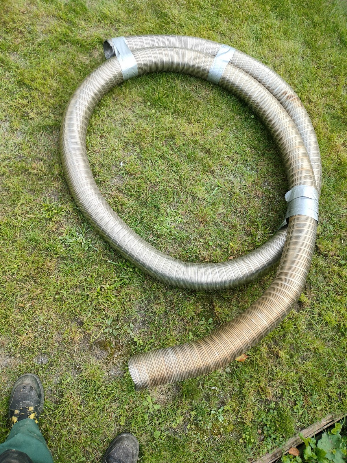Flexibele rook afvoer rbuis rvs  diameter 100 mn.