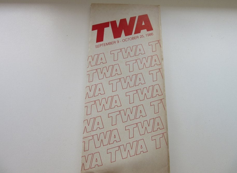 TWA timetable sept - oct 1986, Verzenden, Gebruikt, Overige typen