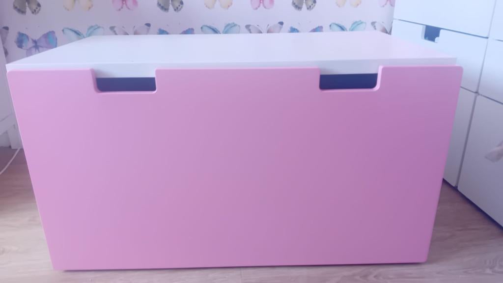 Speelgoedkist IKEA. Met roze lade, Huis en Inrichting, Woonaccessoires | Kisten, Ophalen, Gebruikt, 50 tot 100 cm, Minder dan 50 cm