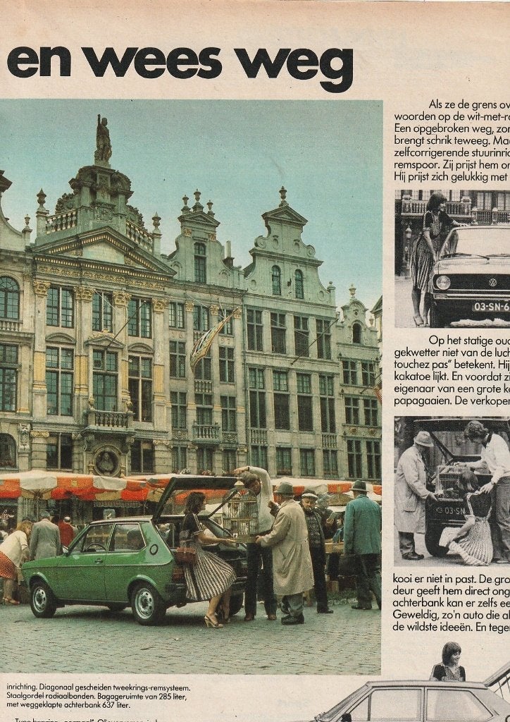 retro reclame 1978 Volkswagen Polo auto uitje Brussel, Verzenden, Overige typen