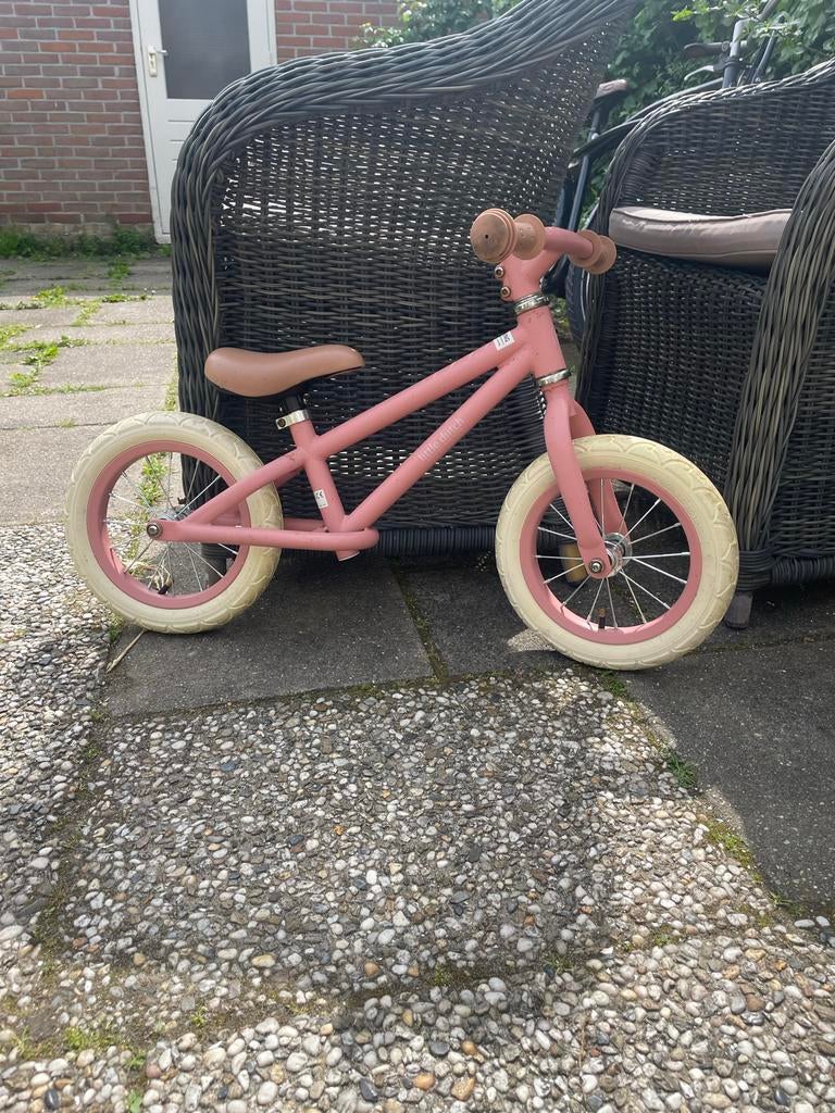 Little Dutch loopfiets roze, Ophalen, Gebruikt, Minder dan 16 inch