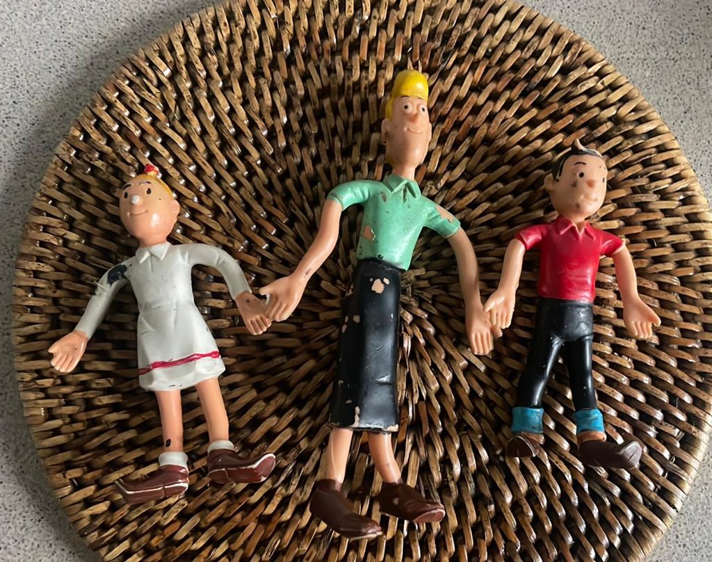 Oude Suske en Wiske Tante Sidonia poppetjes 1985, Verzamelen, Stripfiguren, Ophalen of Verzenden, Suske en Wiske, Zo goed als nieuw