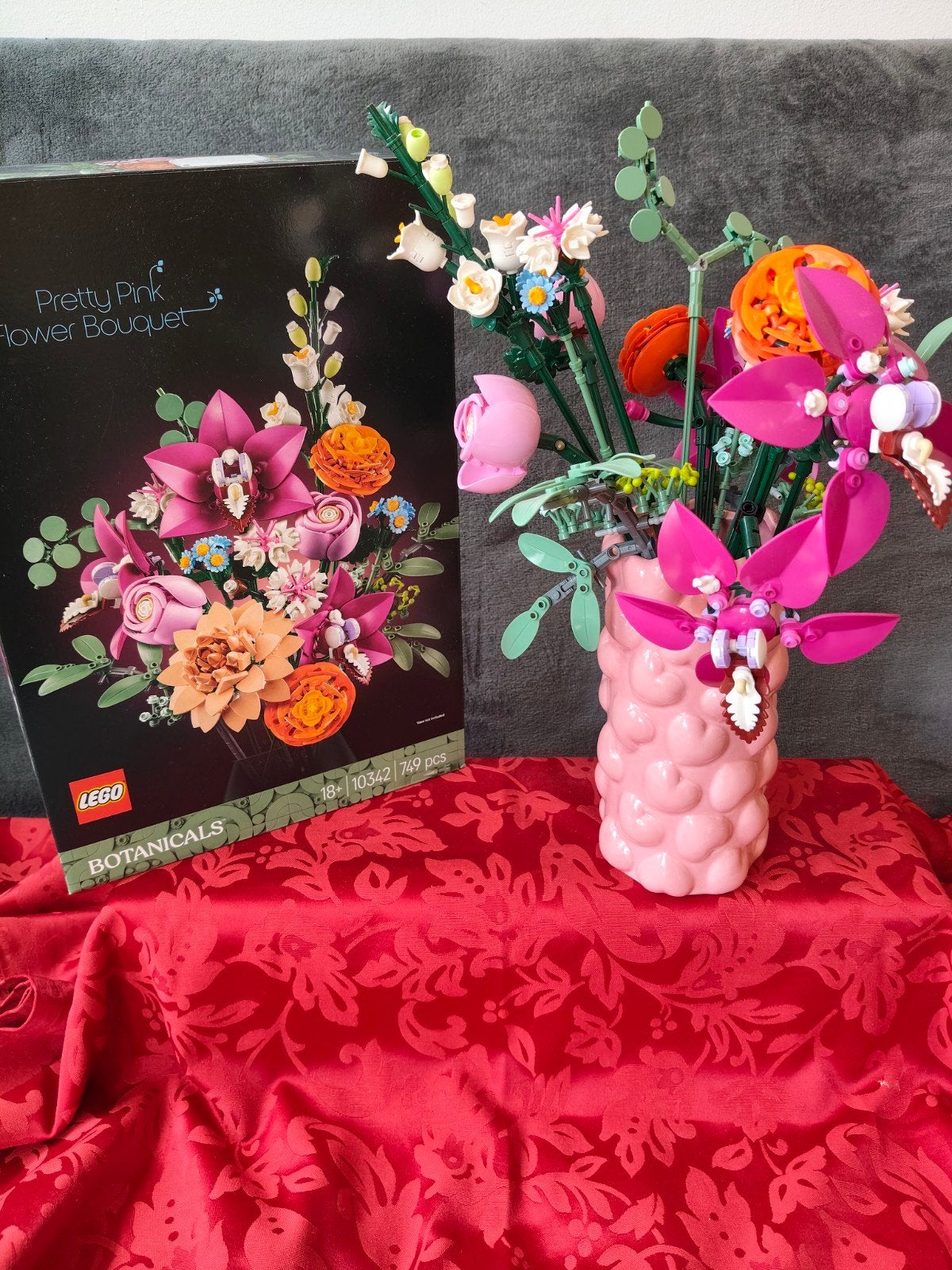 LEGO Botanicals 10342 Pretty Pink Flower Bouquet, Ophalen, Zo goed als nieuw
