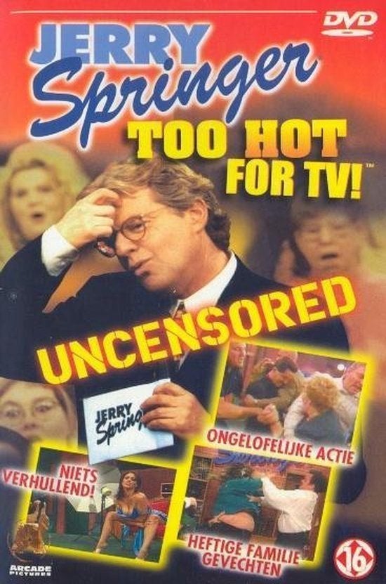 Jerry Springer - Too Hot For TV - Uncensored DVD, Vanaf 16 jaar, Ophalen of Verzenden, Zo goed als nieuw, Non-fictie