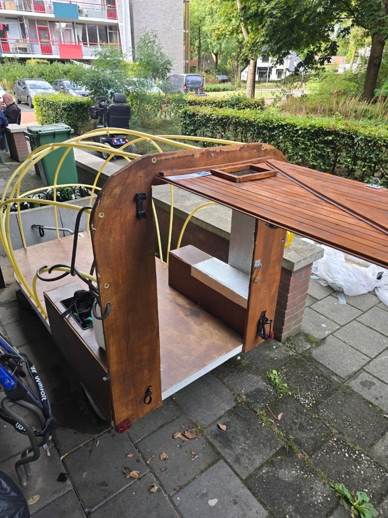Unieke DIY Fietscaravan / Micro Camper project, Ophalen, Zo goed als nieuw, Overige typen, 80 kg of meer