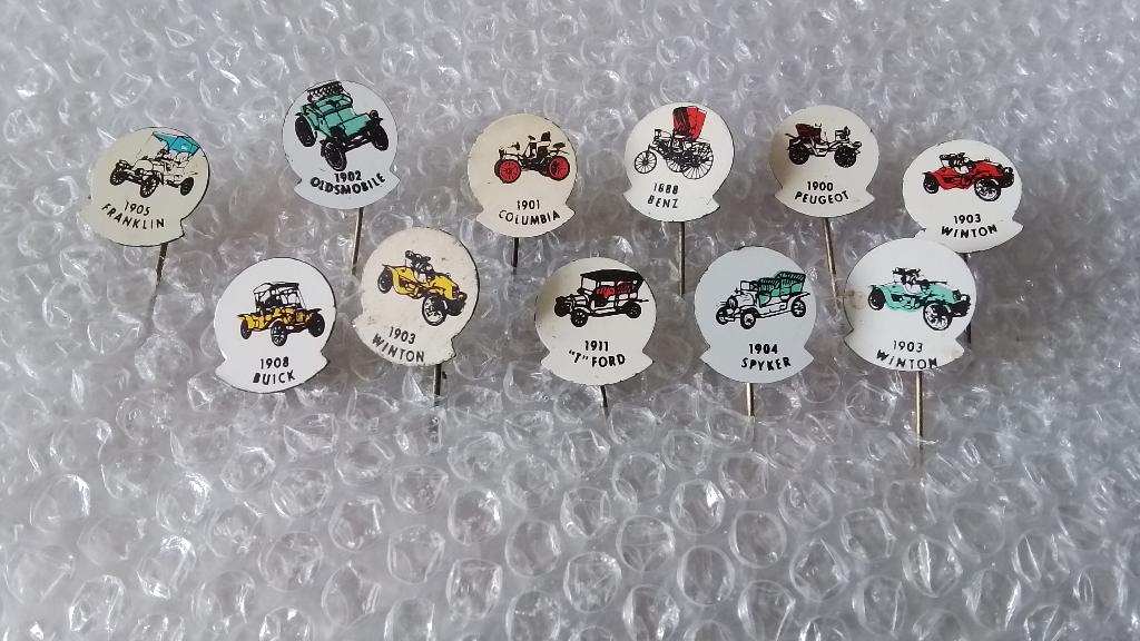 11 verschillende oldtimer auto speldjes, Verzamelen, Ophalen of Verzenden, Zo goed als nieuw, Overige onderwerpen