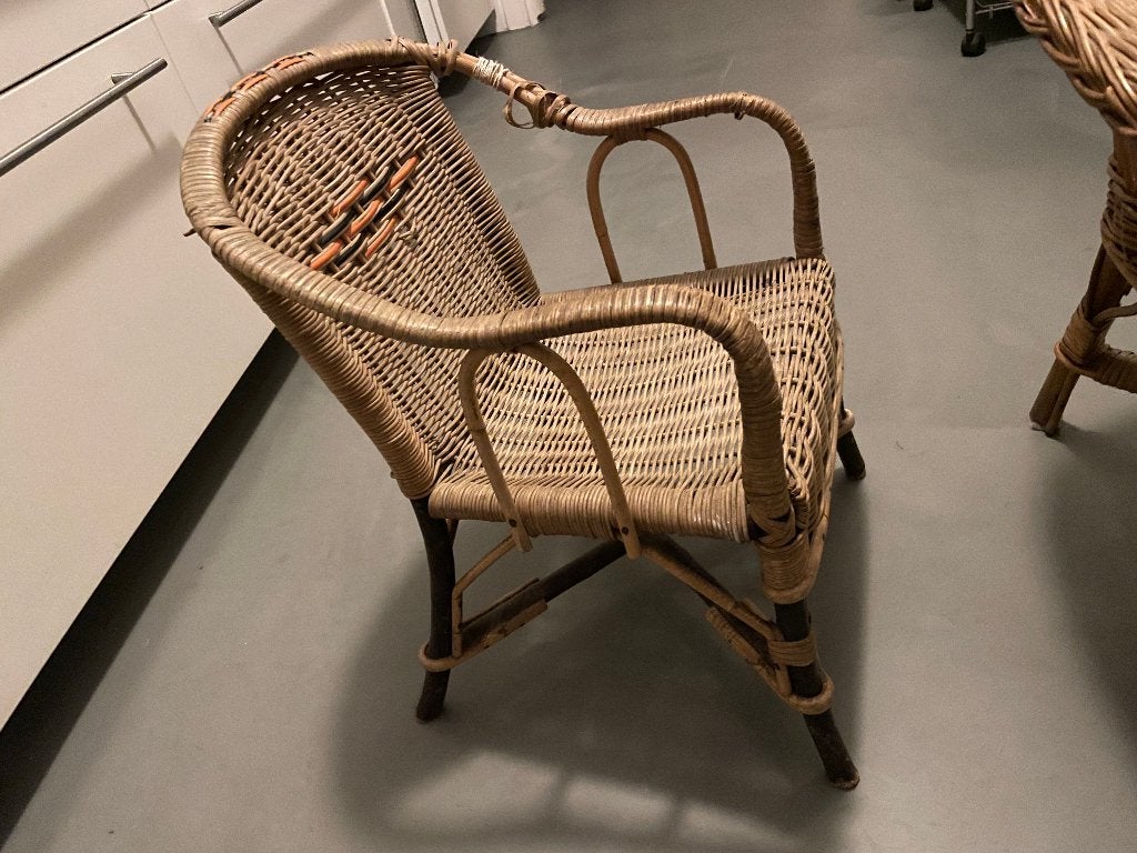 Vintage rieten kinderstoeltjes, Ophalen, Gebruikt, Stoel(en)
