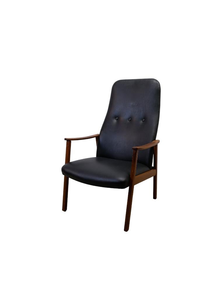 Vintage fauteuil jaren 60, Ophalen, Gebruikt, Minder dan 75 cm, Vintage