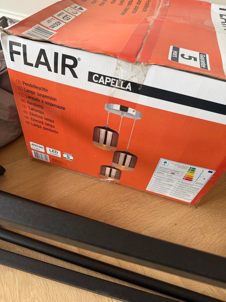 Flair Capella Hanglamp - Nieuw in doos, Ophalen, Nieuw, Glas