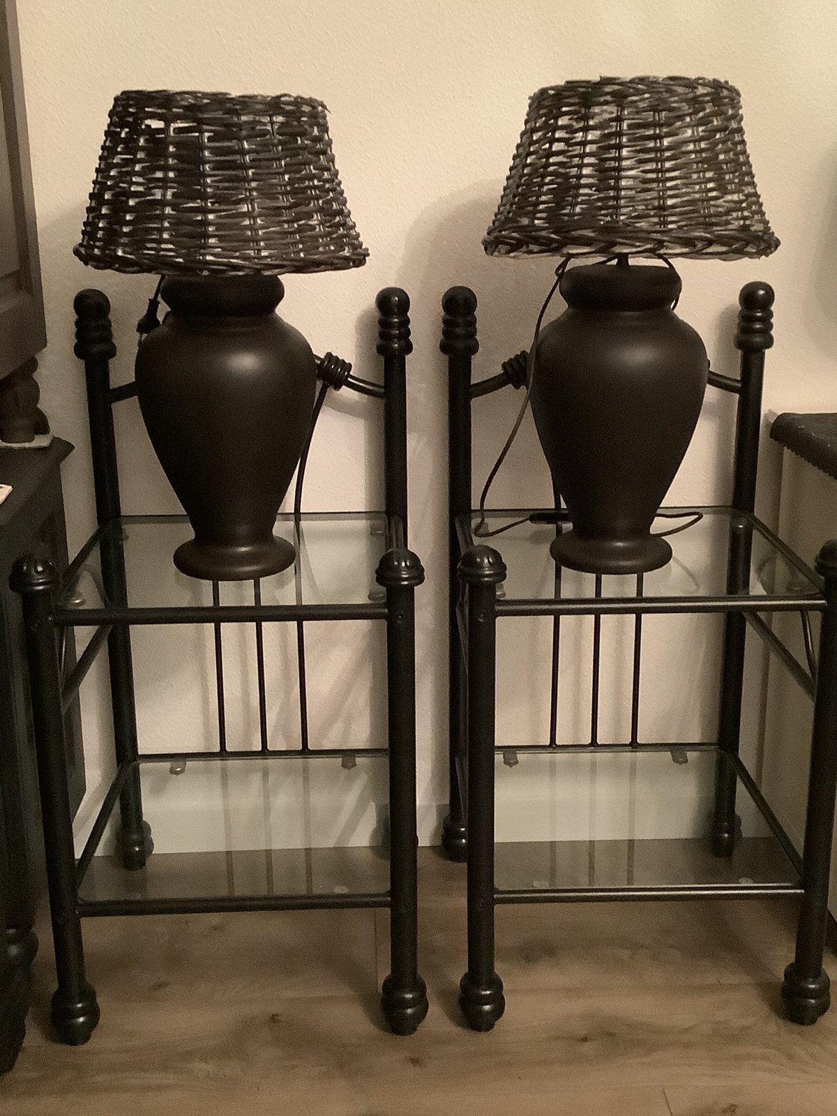 2 barok brocante kastjes groot Queen Ann dressoir lade kast, Ophalen