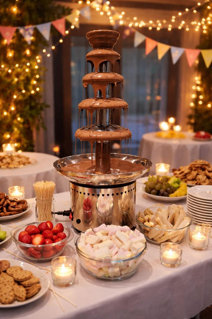 Te huur luxe chocoladefontein met 5 etages, Hobby en Vrije tijd, Feestartikelen | Verhuur, Zo goed als nieuw, Overige, Ophalen
