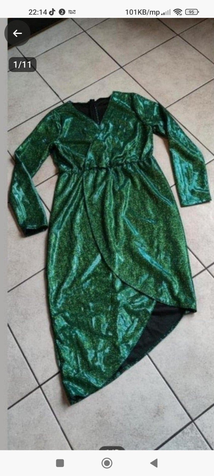 2x Nieuwe Feestelijke Jurk Maat L en XL - Groen Glitter, Kleding | Dames, Maat 42/44 (L), Nieuw, Ophalen of Verzenden, Onbekend
