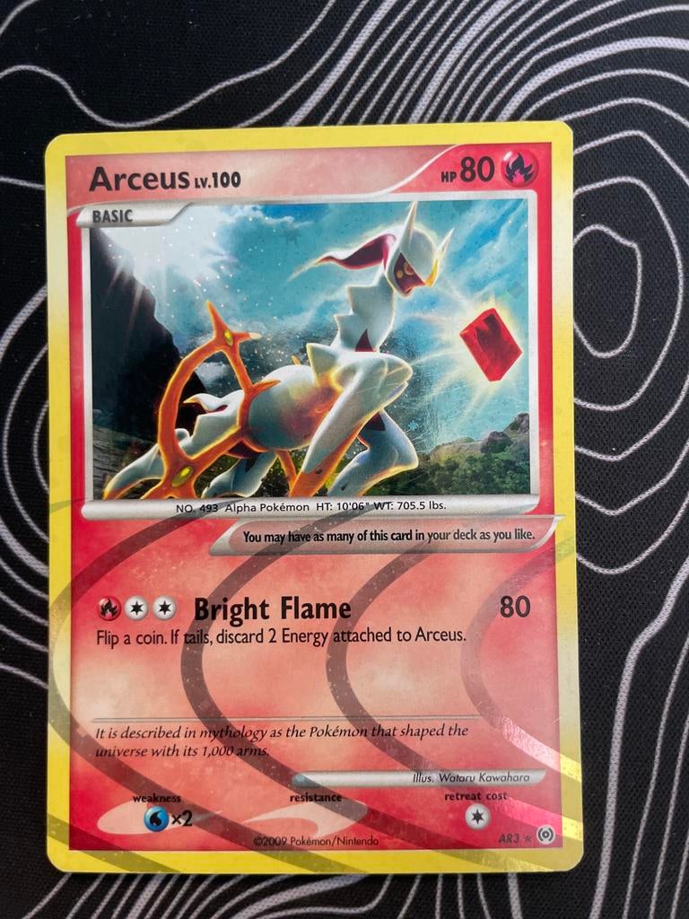 Pokémon Kaart Arceus LV.100 (AR3) - Platinum Arceus, Ophalen of Verzenden, Zo goed als nieuw, Losse kaart