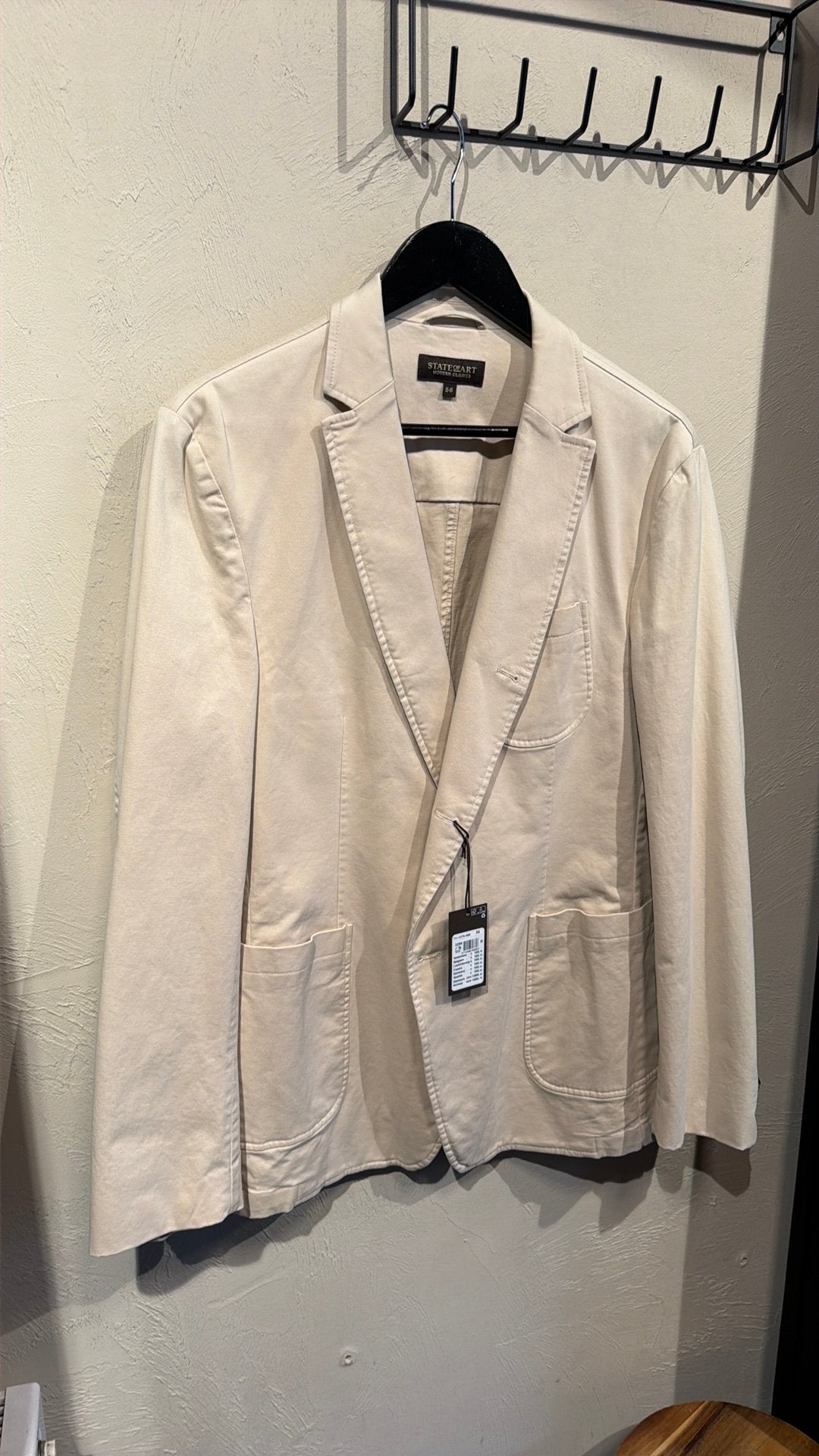 Khaki colbert van State of Art. Maat 56. Nieuw, Maat 52/54 (L), Beige, Nieuw, Stateofart.nl