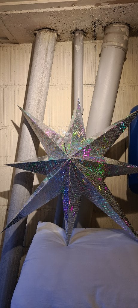 Zilveren kerstster kerst ster, Diversen, Kerst, Ophalen, Zo goed als nieuw