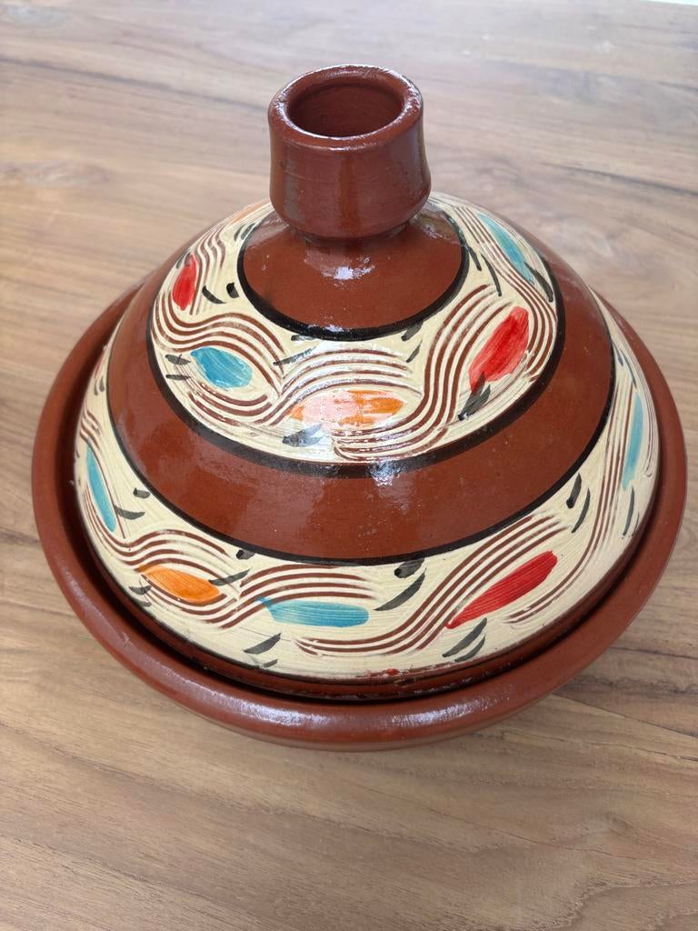 Marokkaanse Tajine - Handgemaakt Aardewerk, Ophalen, Zo goed als nieuw, Overige materialen, Overige typen