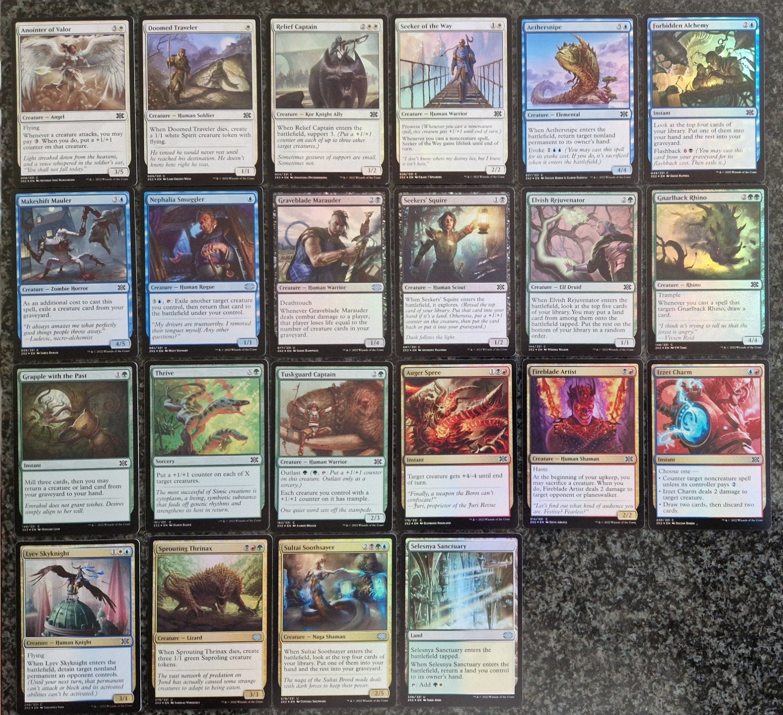 Magic The Gathering 22 kaarten Double Masters 2022 foil NM., Ophalen of Verzenden, Zo goed als nieuw, Meerdere kaarten, Foil