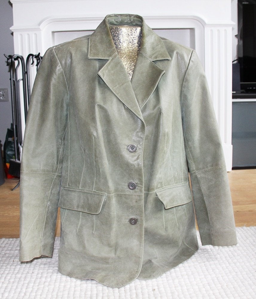 100% Leren/Suède Jas (XL) € 50,-, Kleding | Dames, Jassen | Winter, Overige kleuren, Maat 46/48 (XL) of groter, Ophalen of Verzenden
