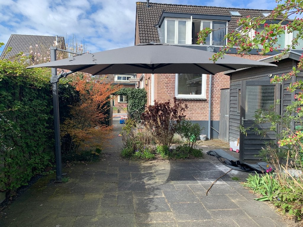 grote parasol, Verzenden, Zo goed als nieuw, Aluminium, Tuinset