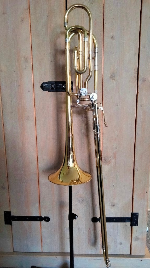 trombone, Vincent Bach, 42 twee ventielen, Muziek en Instrumenten, Ophalen, Gebruikt, Tenor, Met koffer